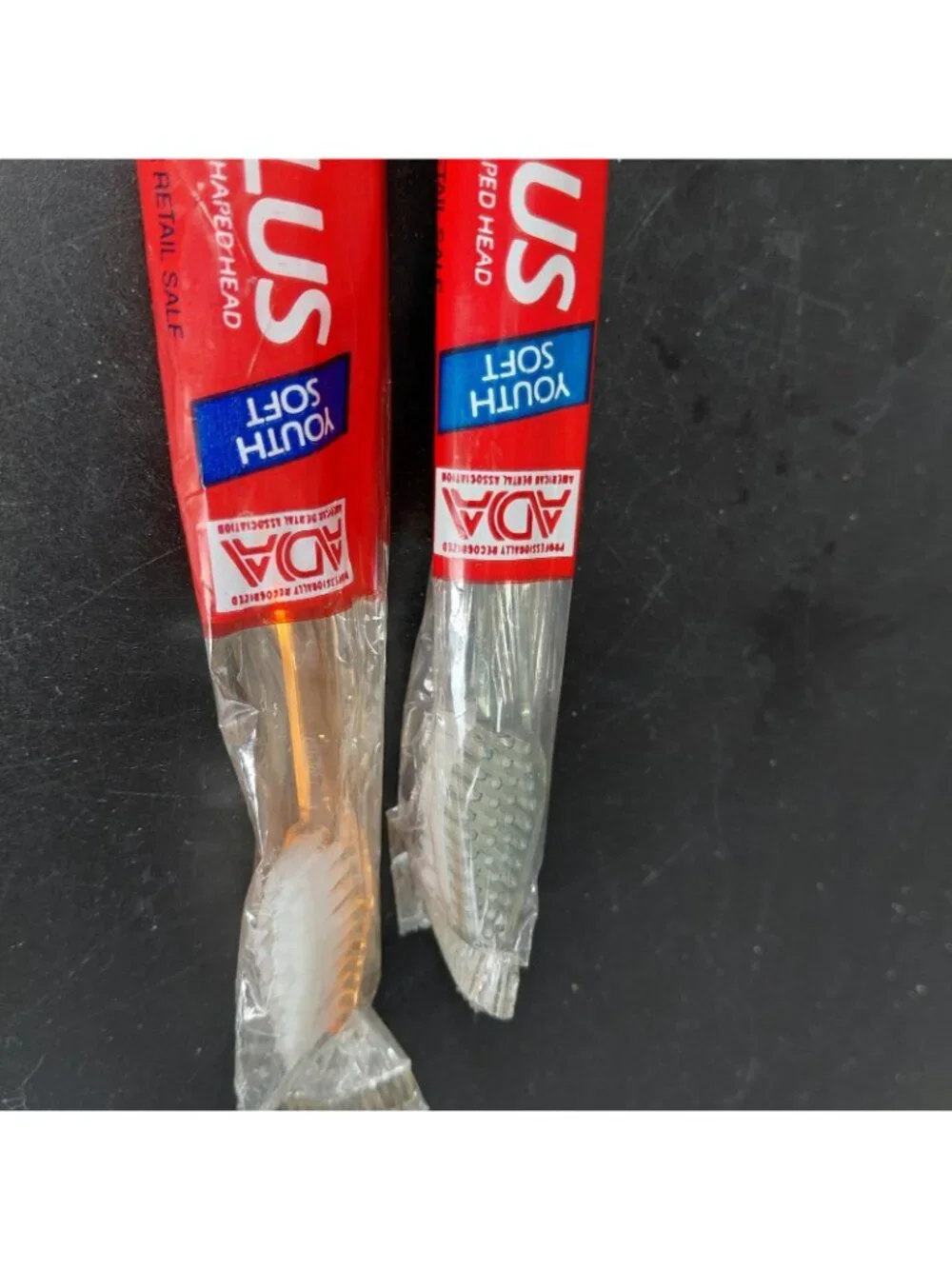 Colgate Plus Youth Soft Toothbrush Lot 2 Diamond Shaped Head ADA Multicolor